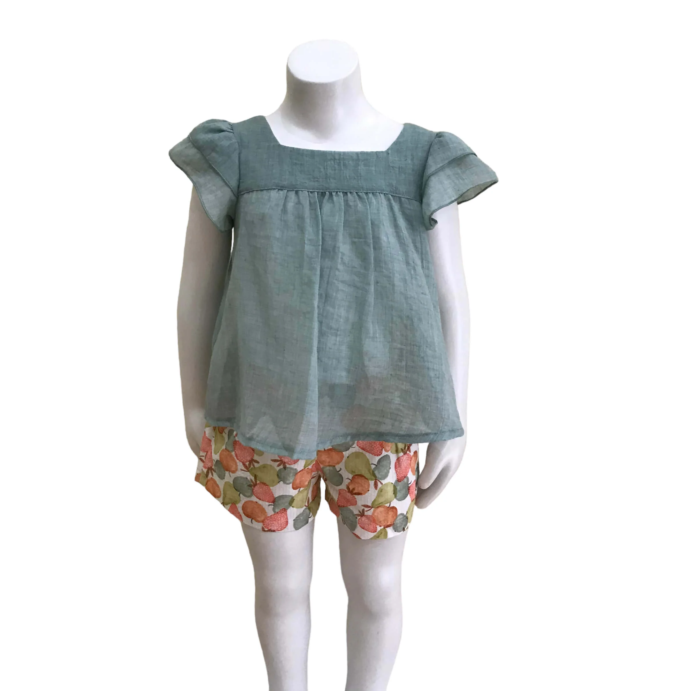 Conjunto Menina Calção Coco Aqua