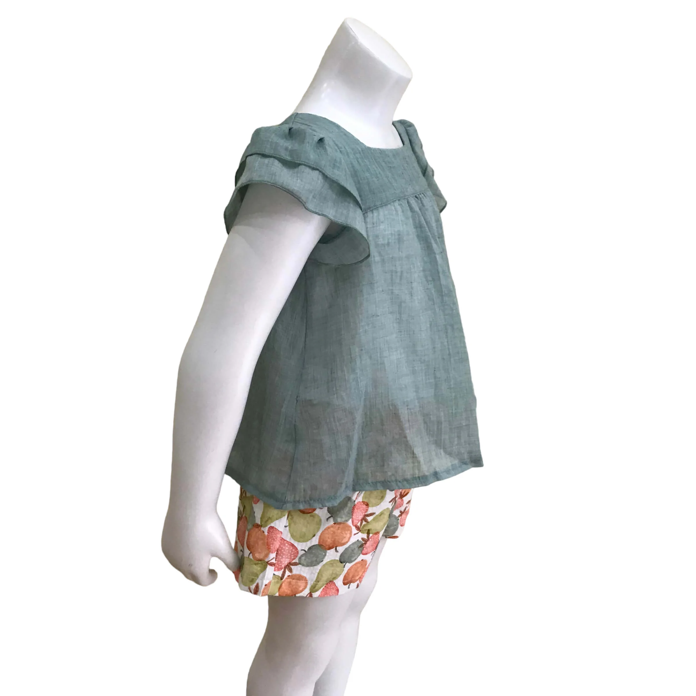 Conjunto Menina Calção Coco Aqua