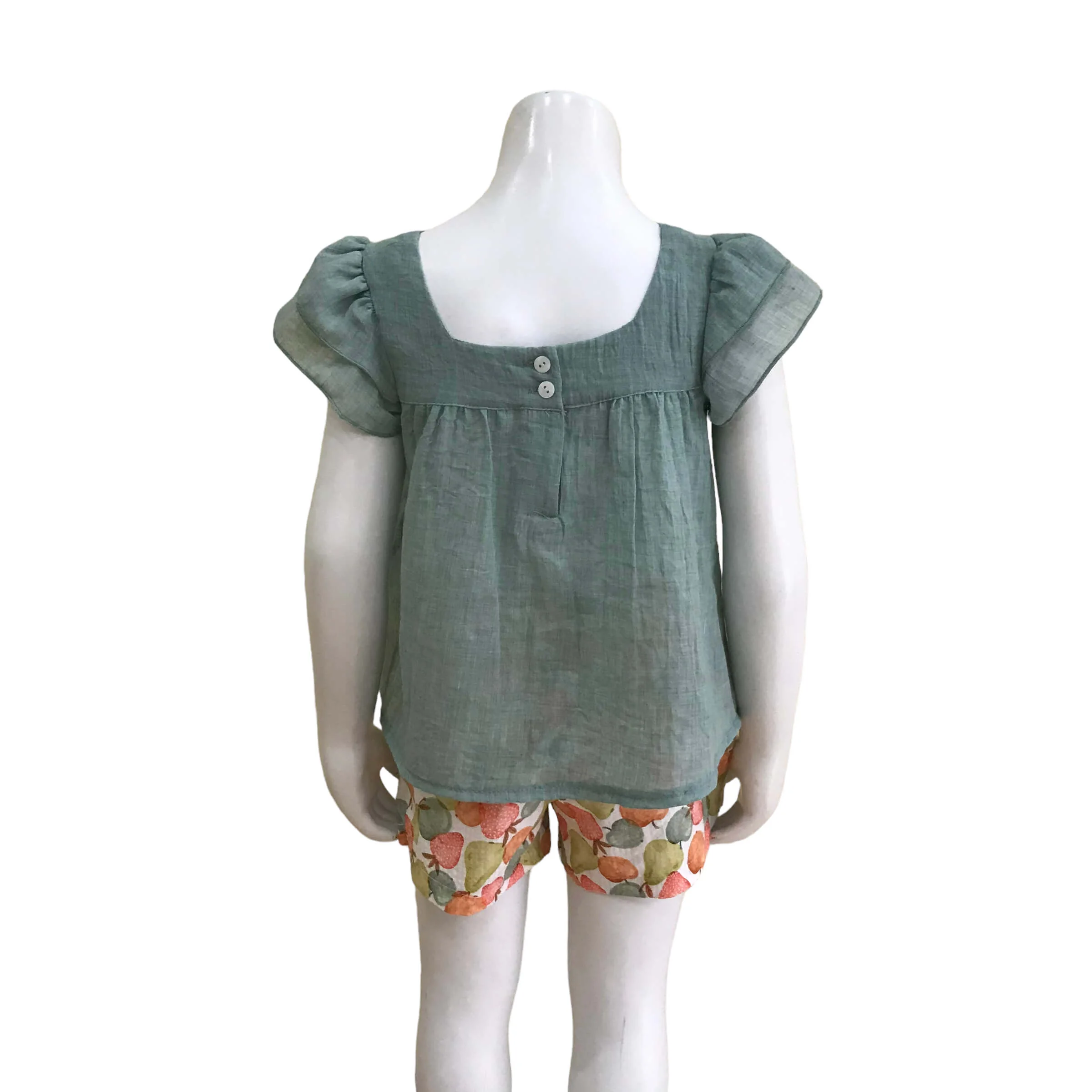 Conjunto Menina Calção Coco Aqua