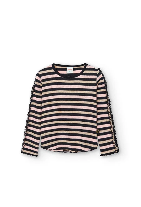 Sweat Riscas Menina Boboli