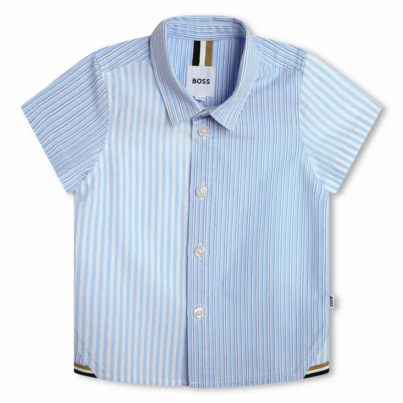Camisa Riscas Menino Boss