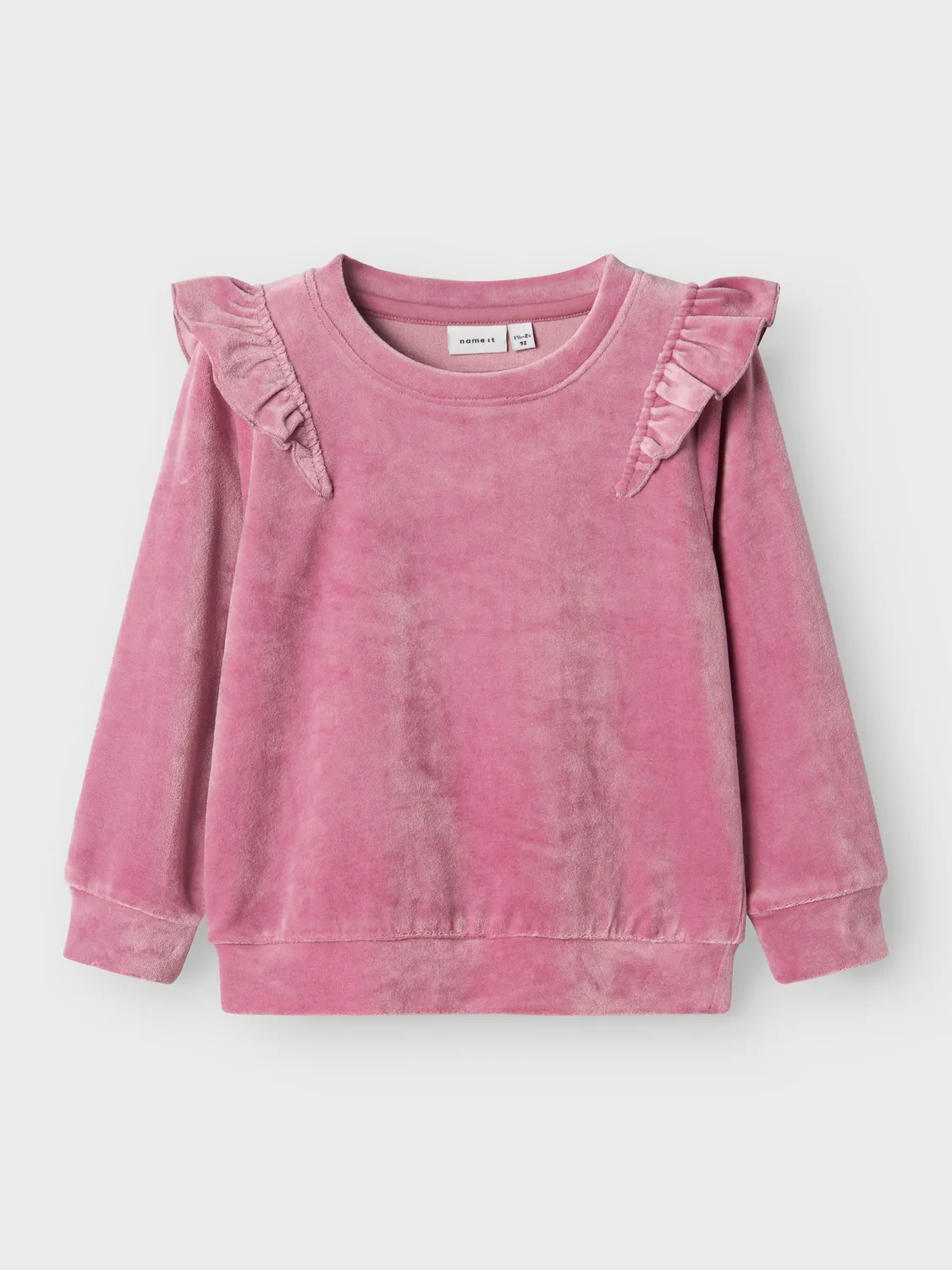 Sweat Veludo Rosa Menina