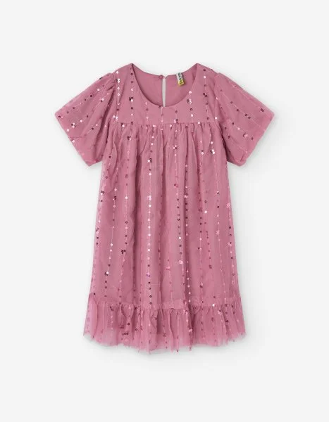 Vestido Tule Lantejoilas Losan