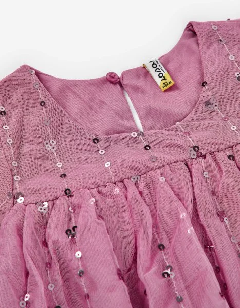 Vestido Tule Lantejoilas Losan