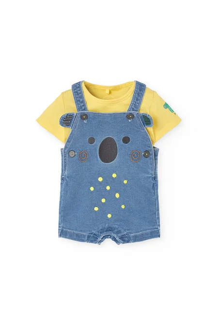 Conjunto Jardineira Panda Boboli