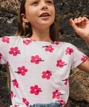 Tshirt Flores Menina Boboli