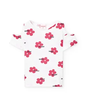 Tshirt Flores Menina Boboli
