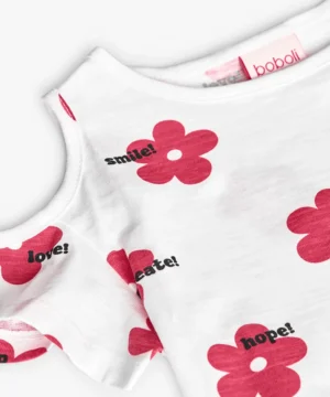 Tshirt Flores Menina Boboli