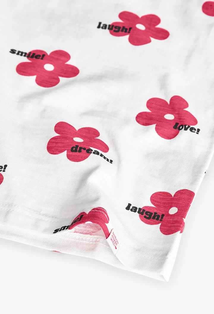 Tshirt Flores Menina Boboli