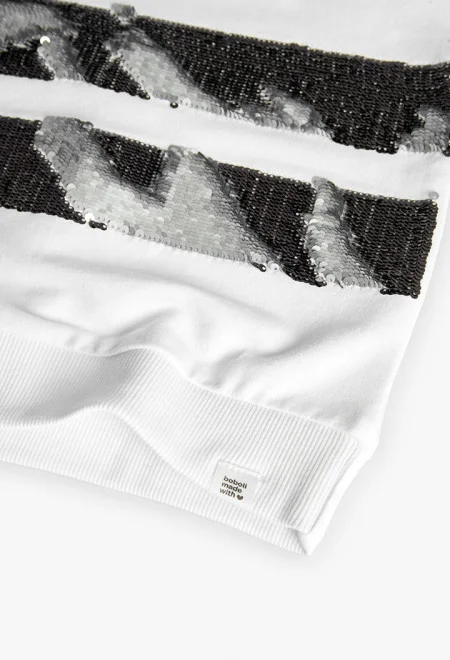 Sweat Lantejoulas Menina Boboli