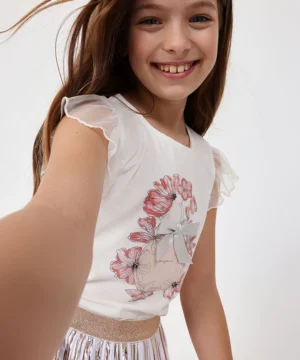Tshirt Bonjour Menina Boboli