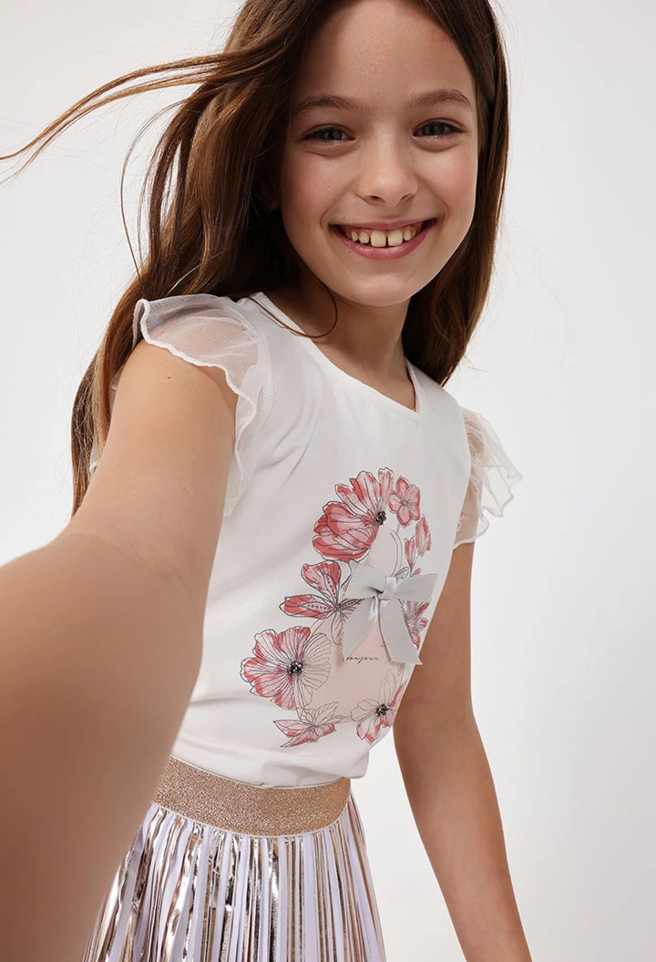 Tshirt Bonjour Menina Boboli