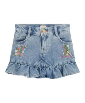Saia Flores Bordadas Guess