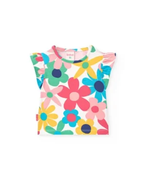 Tshirt Flores Menina Boboli