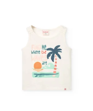 Tshirt Waves Menina Boboli