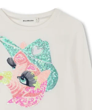 Sweat Unicornio Lantejoulas Billieblush