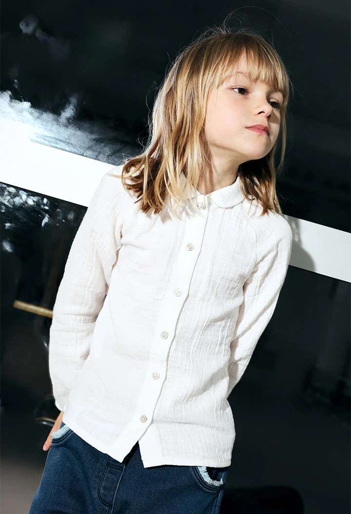 Camisa Crepe para Menina