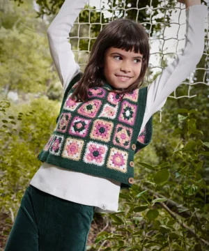 Colete Menina Quadrados Boboli