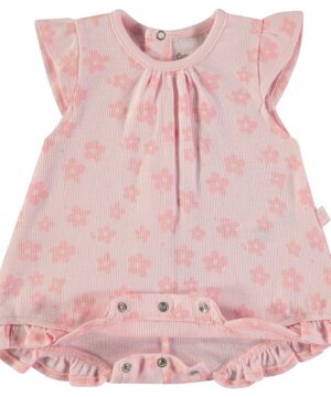 Babygrow Curto Flores Bébé