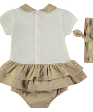 Vestido 3 Peças Folhos