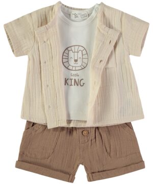 Conjunto Calção Linho Menino