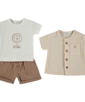 Conjunto Calção Linho Menino