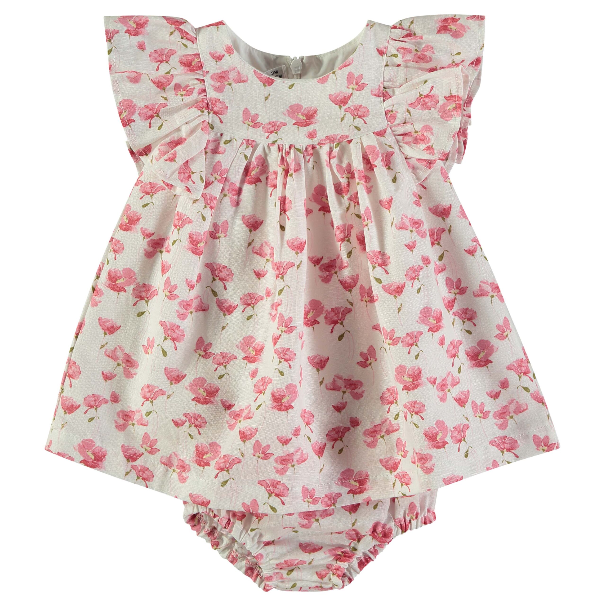 Vestido Flores Folhos