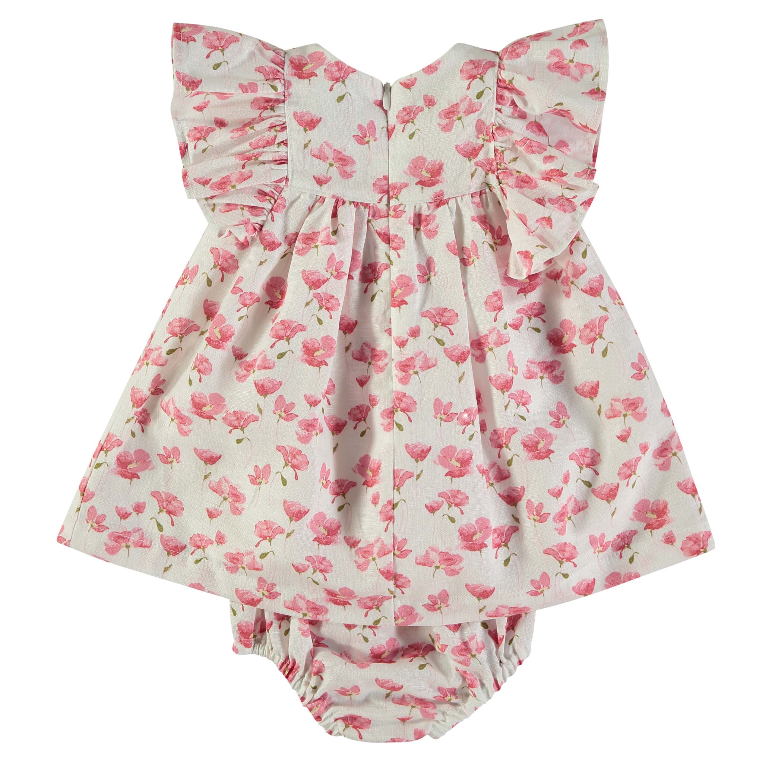 Vestido Flores Folhos