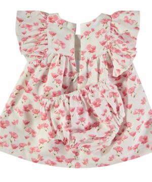 Vestido Flores Folhos