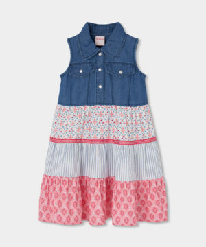 Vestido Mistura Ganga Boboli