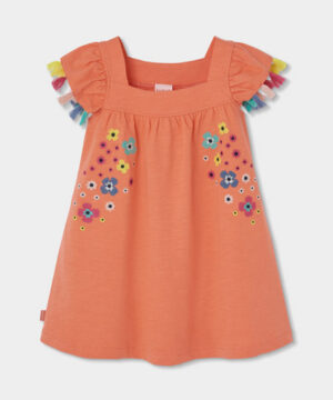Vestido Flores Franjas Boboli