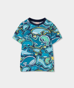 Tshirt Peixes Menino Boboli
