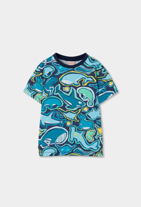 Tshirt Peixes Menino Boboli