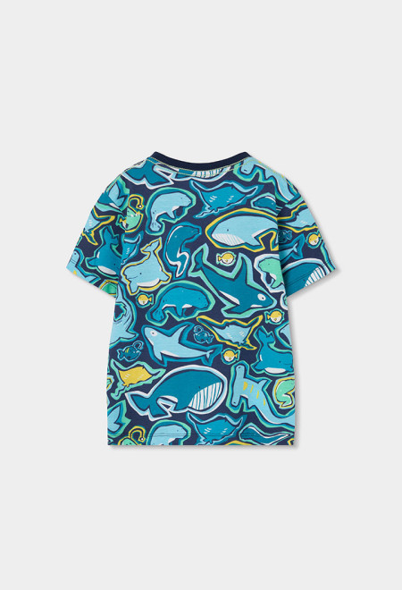 Tshirt Peixes Menino Boboli