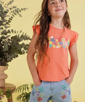 Calção Flores Menina Boboli