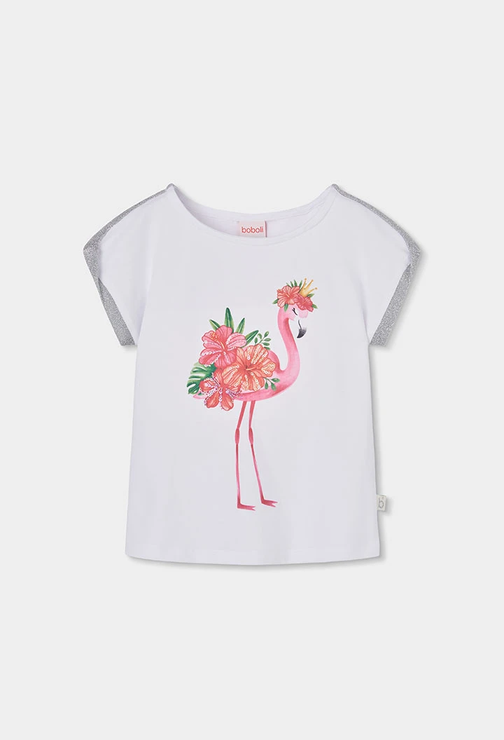 Tshirt Flamingo Brilhantes Boboli