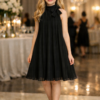Vestido Fluido Canelado Guess