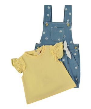 Conjunto Jardineira Malmequer Menina