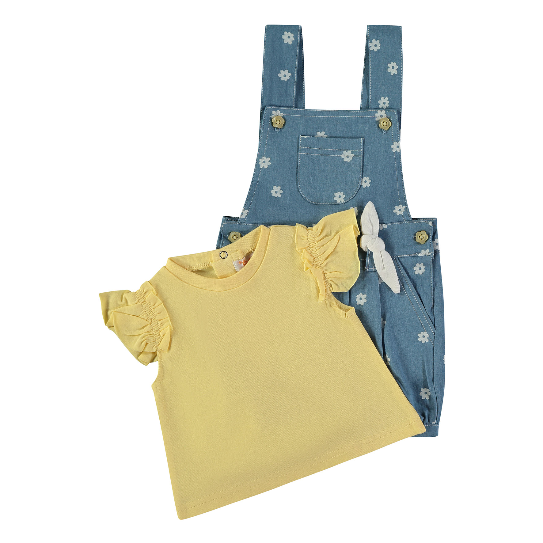 Conjunto Jardineira Malmequer Menina